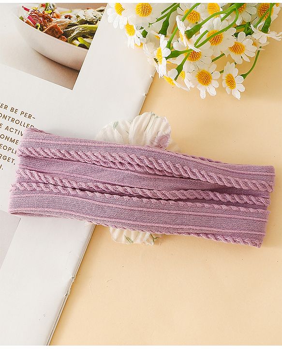 Babyhug Floral Applique Headband- Purple