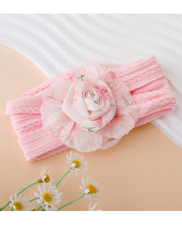 Babyhug Floral Applique Headband- Purple