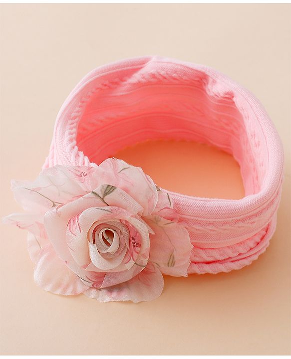 Babyhug Floral Applique Headband- Purple