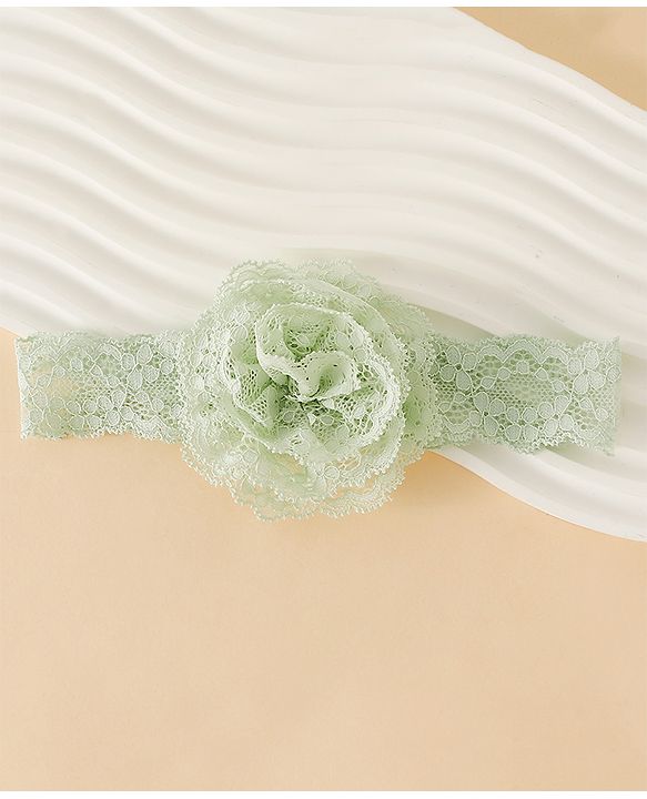 Babyhug Headband With  Floral Applique - Beige