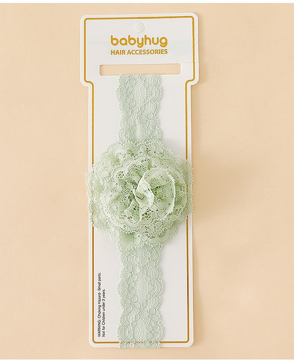 Babyhug Headband With  Floral Applique - Beige