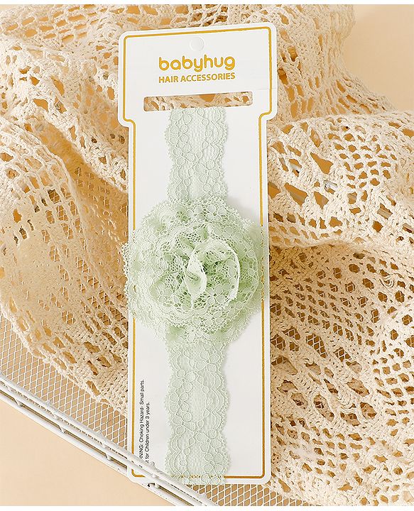 Babyhug Headband With  Floral Applique - Beige