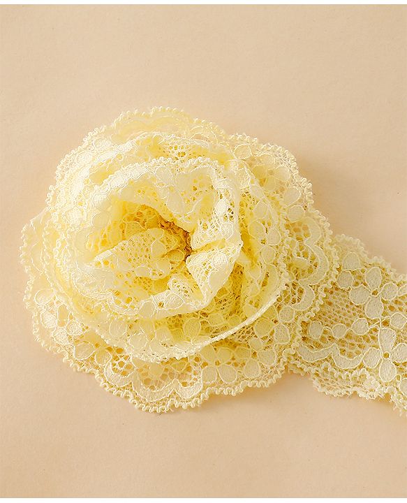 Babyhug Headband With  Floral Applique - Beige
