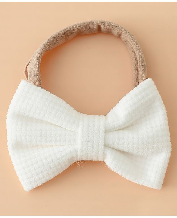 Babyhug Headband Bow Applique Free Size-Pack of 3-Red,Yellow,Black