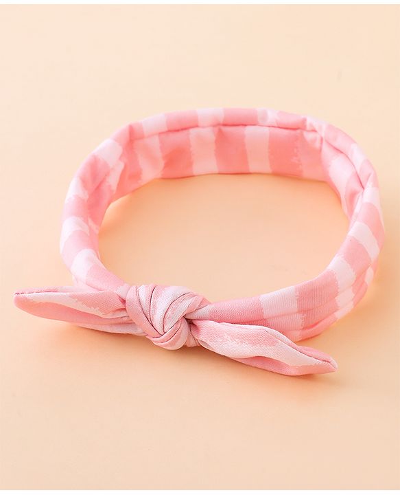 Babyhug Headbands With Bow Applique Pack of 3 - Pink & White