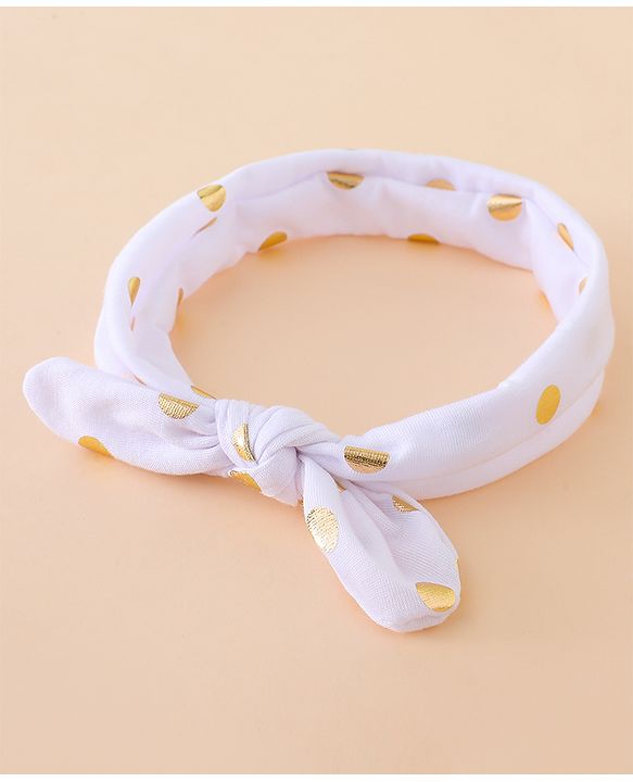 Babyhug Headbands With Bow Applique Pack of 3 - Pink & White