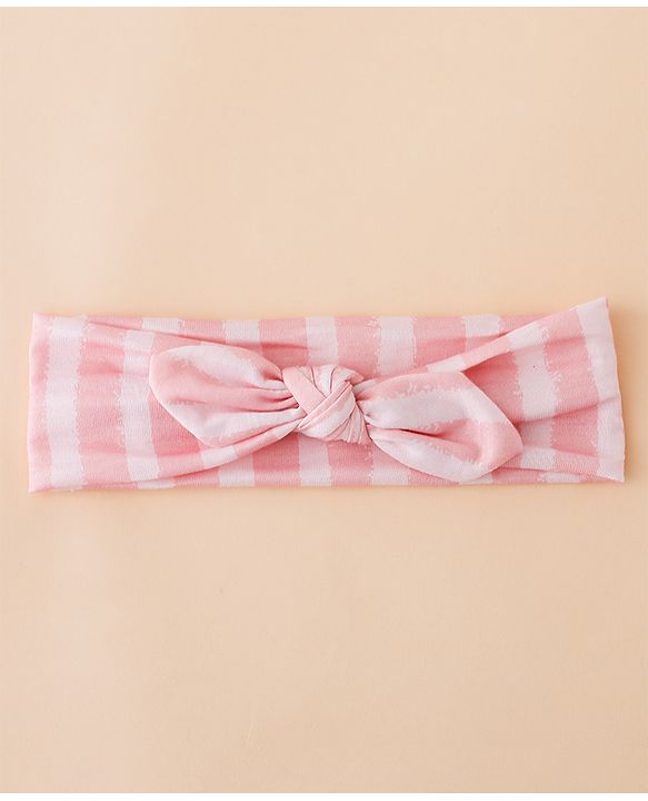 Babyhug Headbands With Bow Applique Pack of 3 - Pink & White
