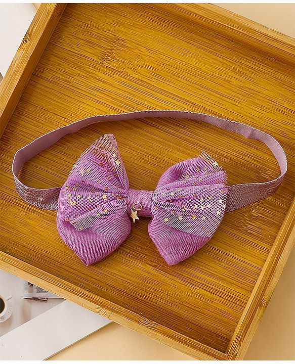 Babyhug Headbands With Floral & Bow Applique Pack of 3  -Purple