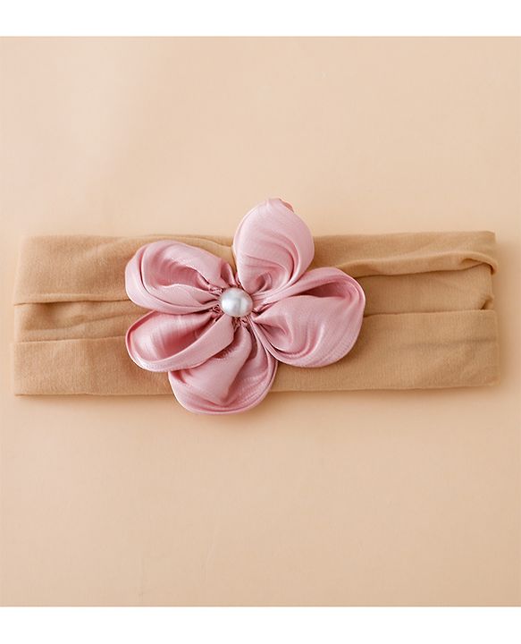 Babyhug Floral Bow Stretch Kids Headband - Pink & Purple