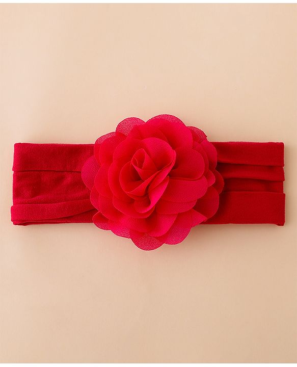 Babyhug Free Size Headbands With Floral Applique Pack of 3 - Multicolor