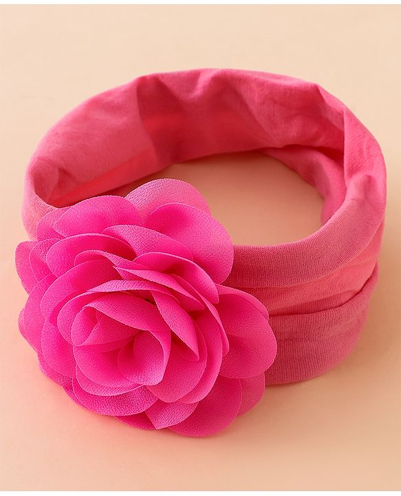 Babyhug Free Size Headbands With Floral Applique Pack of 3 - Multicolor