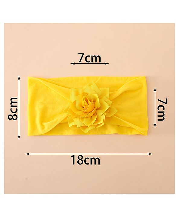 Babyhug Free Size Headbands With Floral Applique Pack of 3 - Multicolor