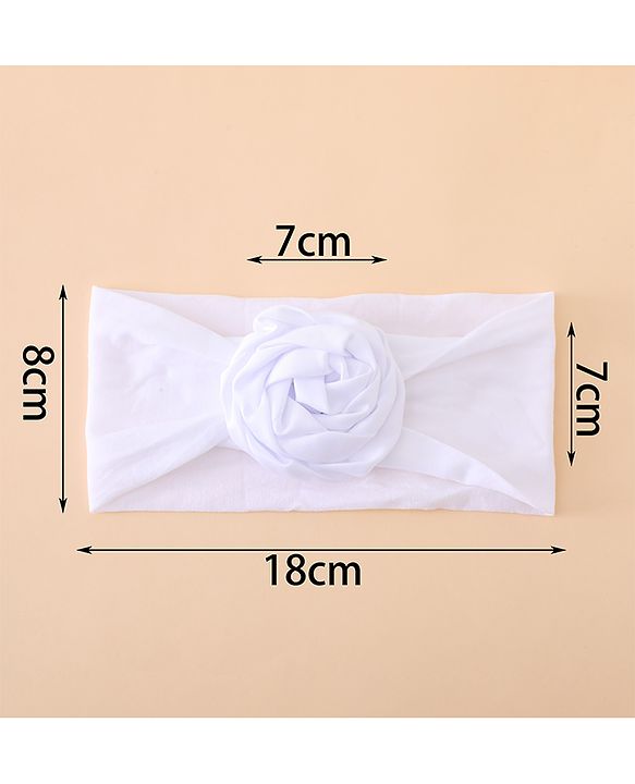Babyhug Free Size Headbands With Floral Applique Pack of 3 - Multicolor