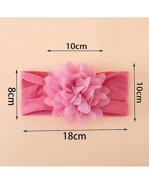 Babyhug Free Size Headbands With Floral Applique Pack of 3 - Multicolor