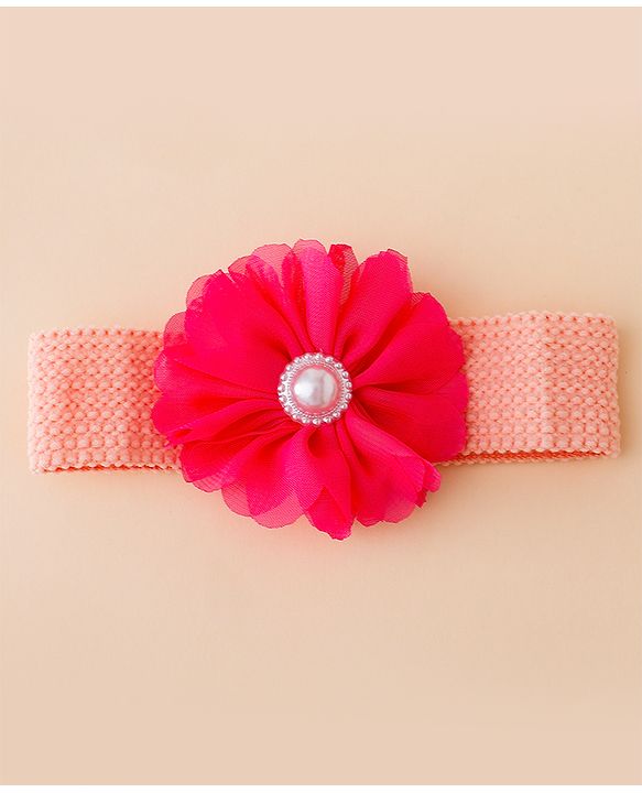 Babyhug Free Size Headbands With Floral Applique Pack of 4 - Multicolor