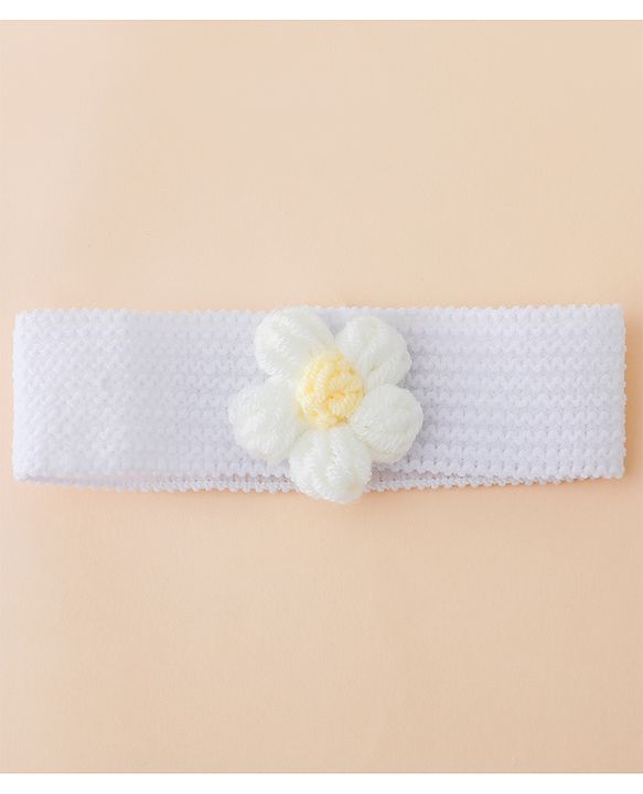 Babyhug Free Size Headbands With Floral Applique Pack of 4 - Multicolor