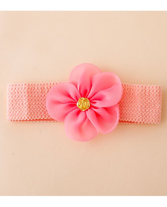 Babyhug Free Size Headbands With Floral Applique Pack of 4 - Multicolor