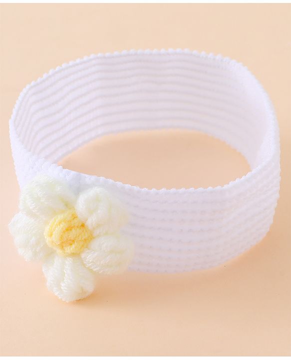 Babyhug Free Size Headbands With Floral Applique Pack of 4 - Multicolor
