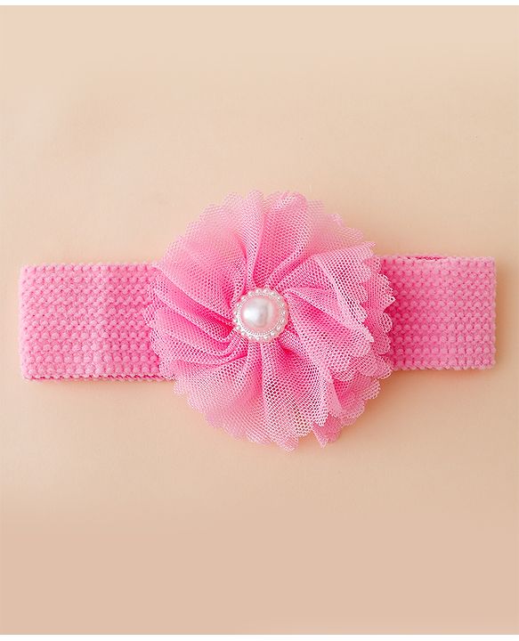 Babyhug Free Size Headbands With Floral Applique Pack of 4 - Multicolor