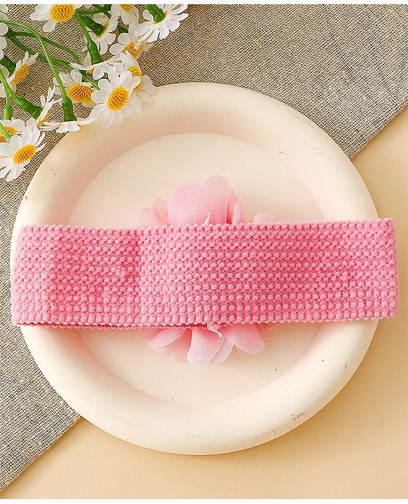 Babyhug Free Size Headbands With Floral Applique Pack of 4 - Multicolor