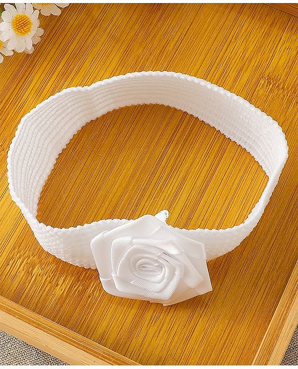 Babyhug Free Size Headbands With Floral Applique Pack of 4 - Multicolor