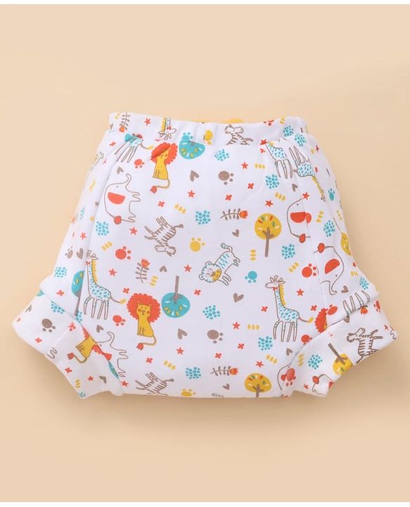 Babyhug 100% Cotton Reusable Potty Training Pull-Up Padded Pants for Babies Size 0 (9 to 12 Months)| Pack of 6| Absorbent & Washable| Toddler Training Underwear