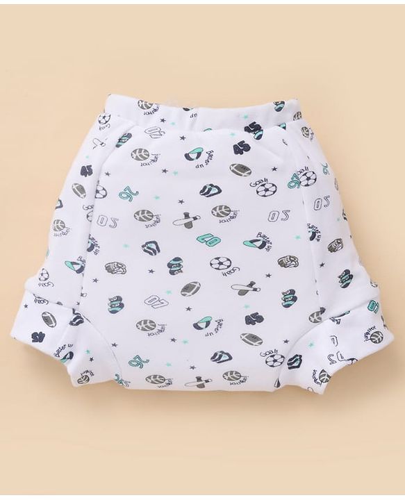 Babyhug 100% Cotton Reusable Potty Training Pull-Up Padded Pants for Babies Size 0 (9 to 12 Months)| Pack of 6| Absorbent & Washable| Toddler Training Underwear