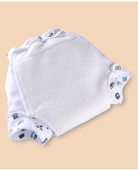 Babyhug 100% Cotton Reusable Potty Training Pull-Up Padded Pants for Babies Size 0 (9 to 12 Months)| Pack of 6| Absorbent & Washable| Toddler Training Underwear