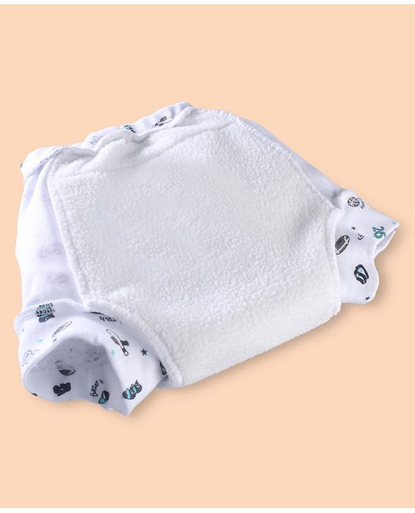 Babyhug 100% Cotton Reusable Potty Training Pull-Up Padded Pants for Babies Size 0 (9 to 12 Months)| Pack of 6| Absorbent & Washable| Toddler Training Underwear