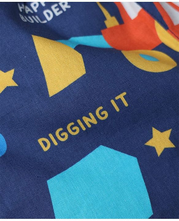Babyhug  Poplin woven Above Knee Length Boxer with JCB & Bear Print Pack of 3- Navy & Yellow