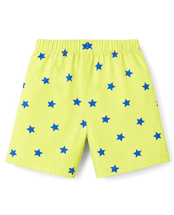 Babyhug Poplin Woven Above Knee Length Space & Dino Printed Boxer Pack of 3 - Navy & Yellow
