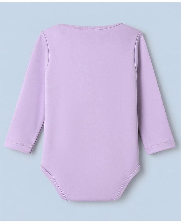 Babyhug 100% Cotton Interlock Knit Onesies with Rabbit Print Pack of 3 in Purple & White