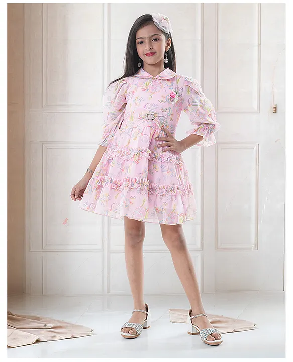 Buy Sweety NX Cotton Woven Three Fourth Sleeves Floral Printed