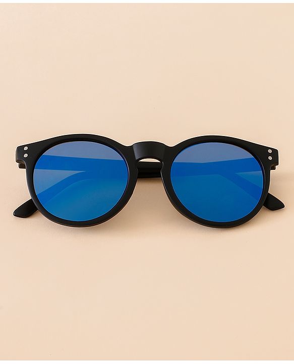 Babyhug Free Size Solid Color Sunglasses - Black & Blue