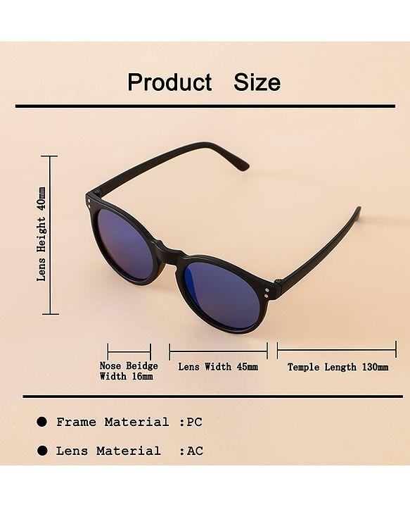 Babyhug Free Size Solid Color Sunglasses - Black & Blue