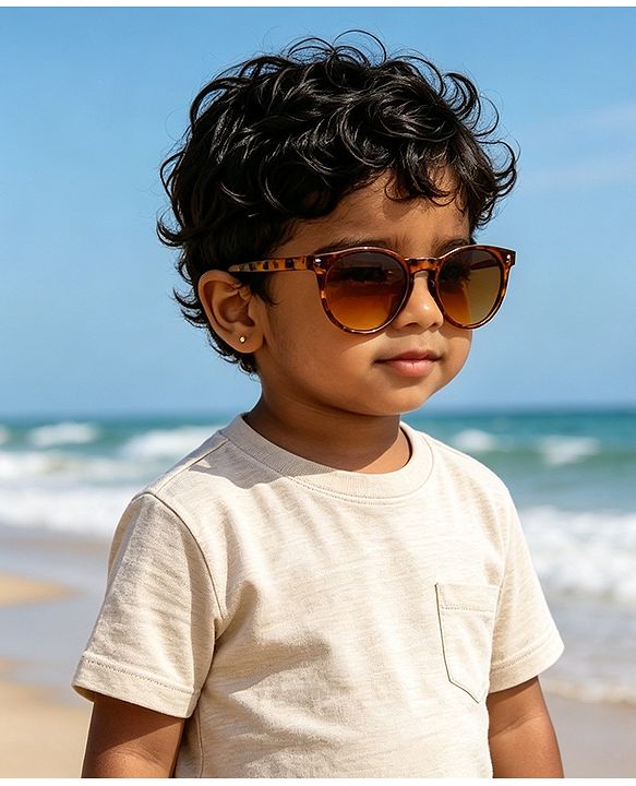Babyhug Free Size Solid Color Sunglasses - Black & Blue