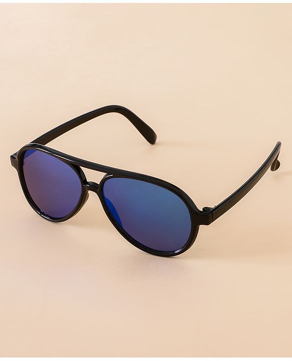 Babyhug Free Size Solid Coloured Sunglasses - Black & Blue