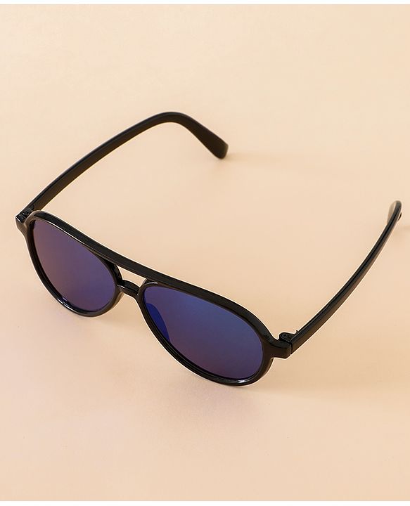 Babyhug Free Size Solid Coloured Sunglasses - Black & Blue