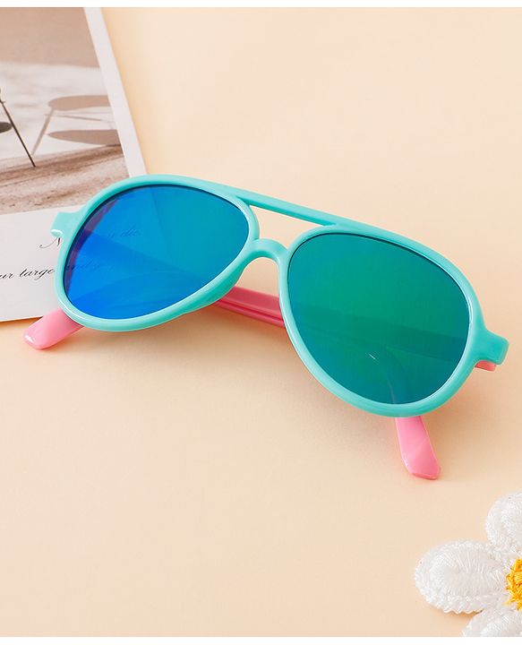 Babyhug Free Size Solid Coloured Sunglasses - Black & Blue