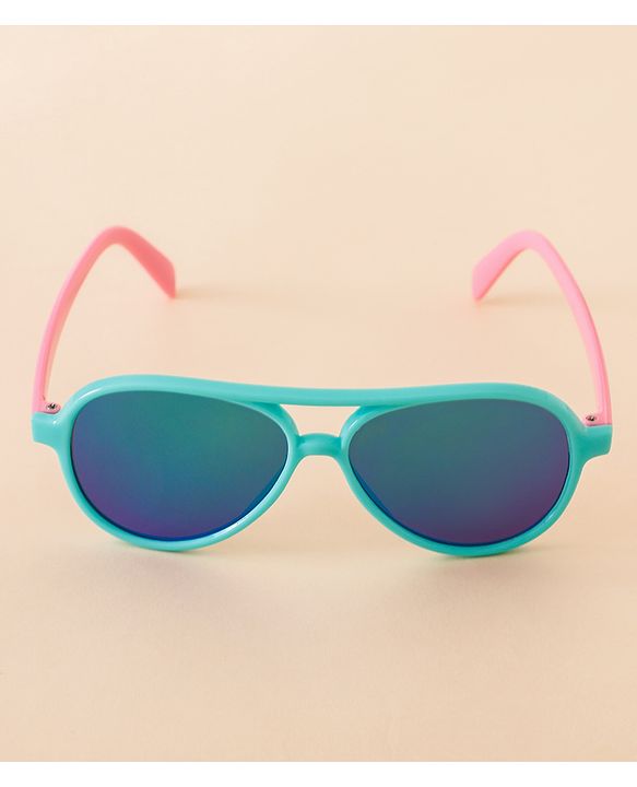 Babyhug Free Size Solid Coloured Sunglasses - Black & Blue