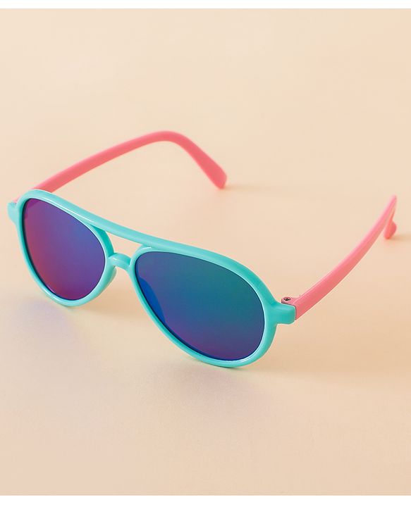 Babyhug Free Size Solid Coloured Sunglasses - Black & Blue