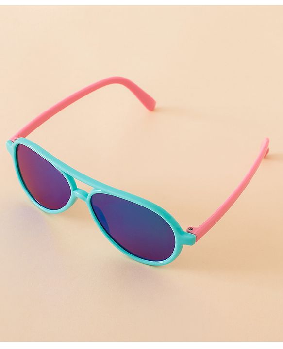 Babyhug Free Size Solid Coloured Sunglasses - Black & Blue