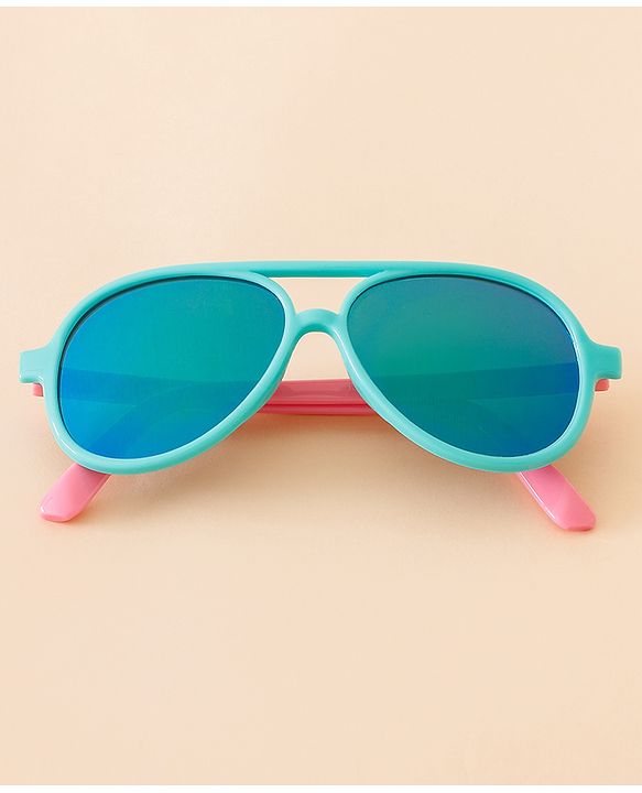 Babyhug Free Size Solid Coloured Sunglasses - Black & Blue