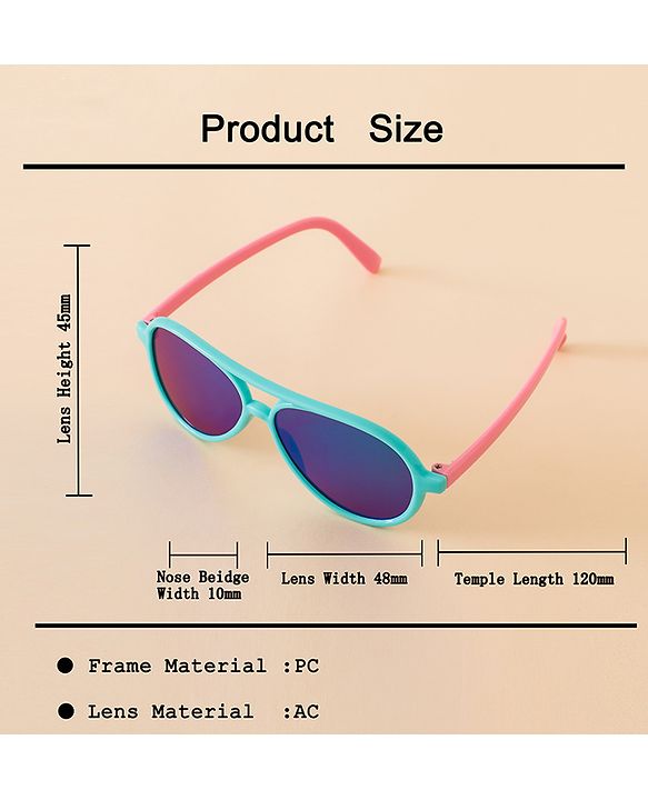 Babyhug Free Size Solid Coloured Sunglasses - Black & Blue