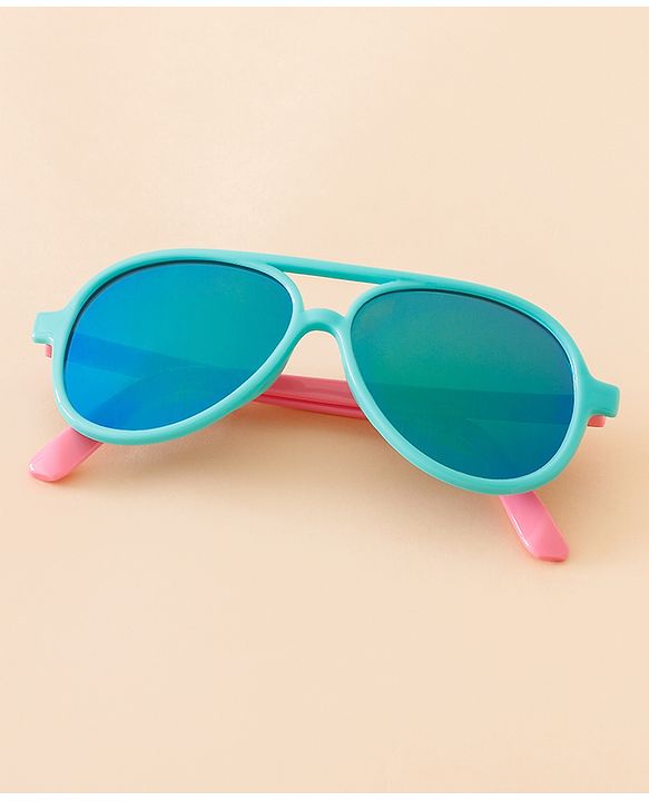 Babyhug Free Size Solid Coloured Sunglasses - Black & Blue