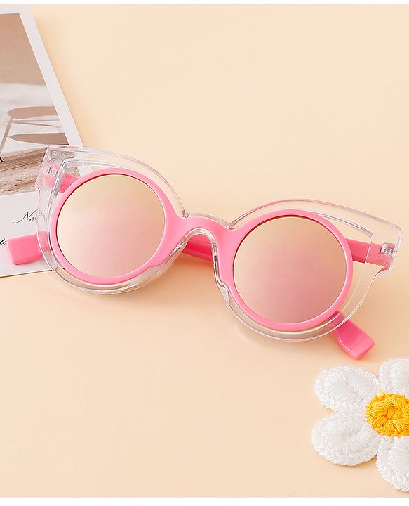 Babyhug Solid Coloured Sunglasses - White & Silver