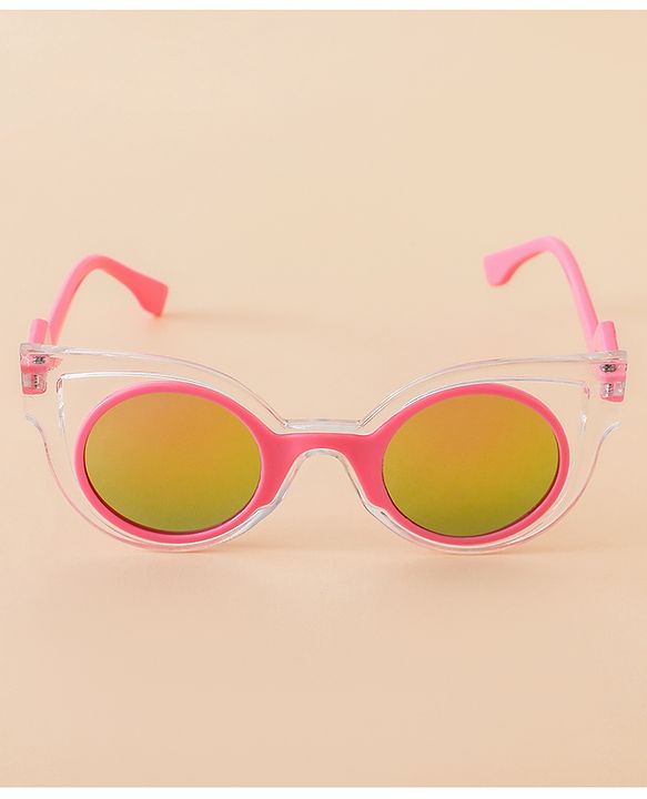 Babyhug Solid Coloured Sunglasses - White & Silver