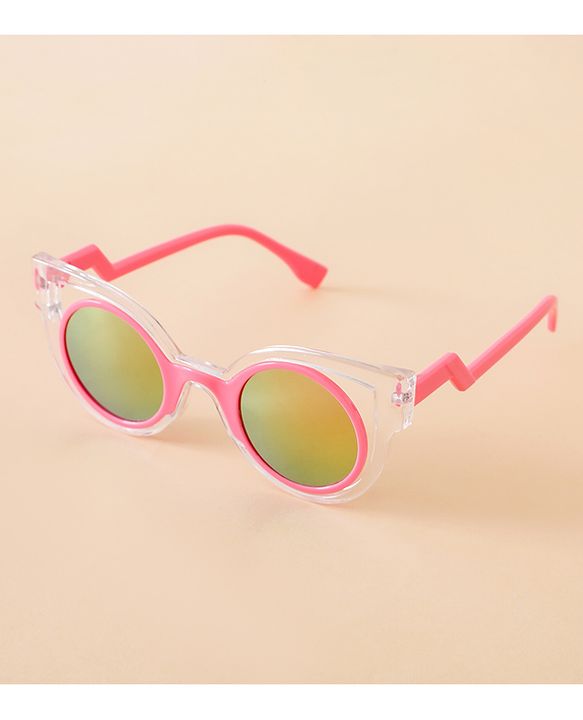 Babyhug Solid Coloured Sunglasses - White & Silver