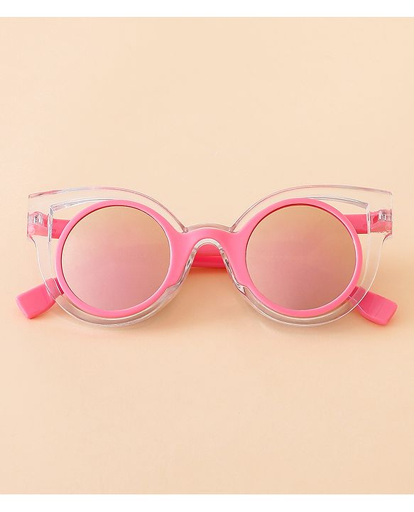Babyhug Solid Coloured Sunglasses - White & Silver