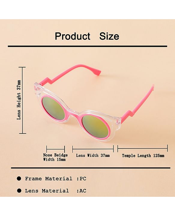 Babyhug Solid Coloured Sunglasses - White & Silver